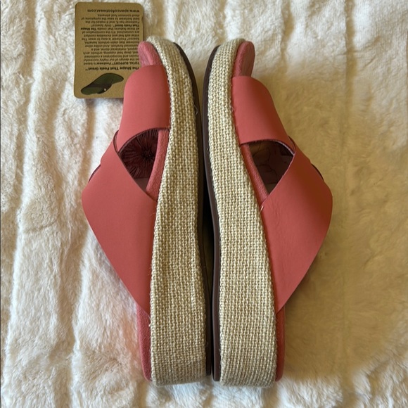 Spenco Oasis Coral Heather Wide Strap Sandals Size W8 - Picture 3 of 8